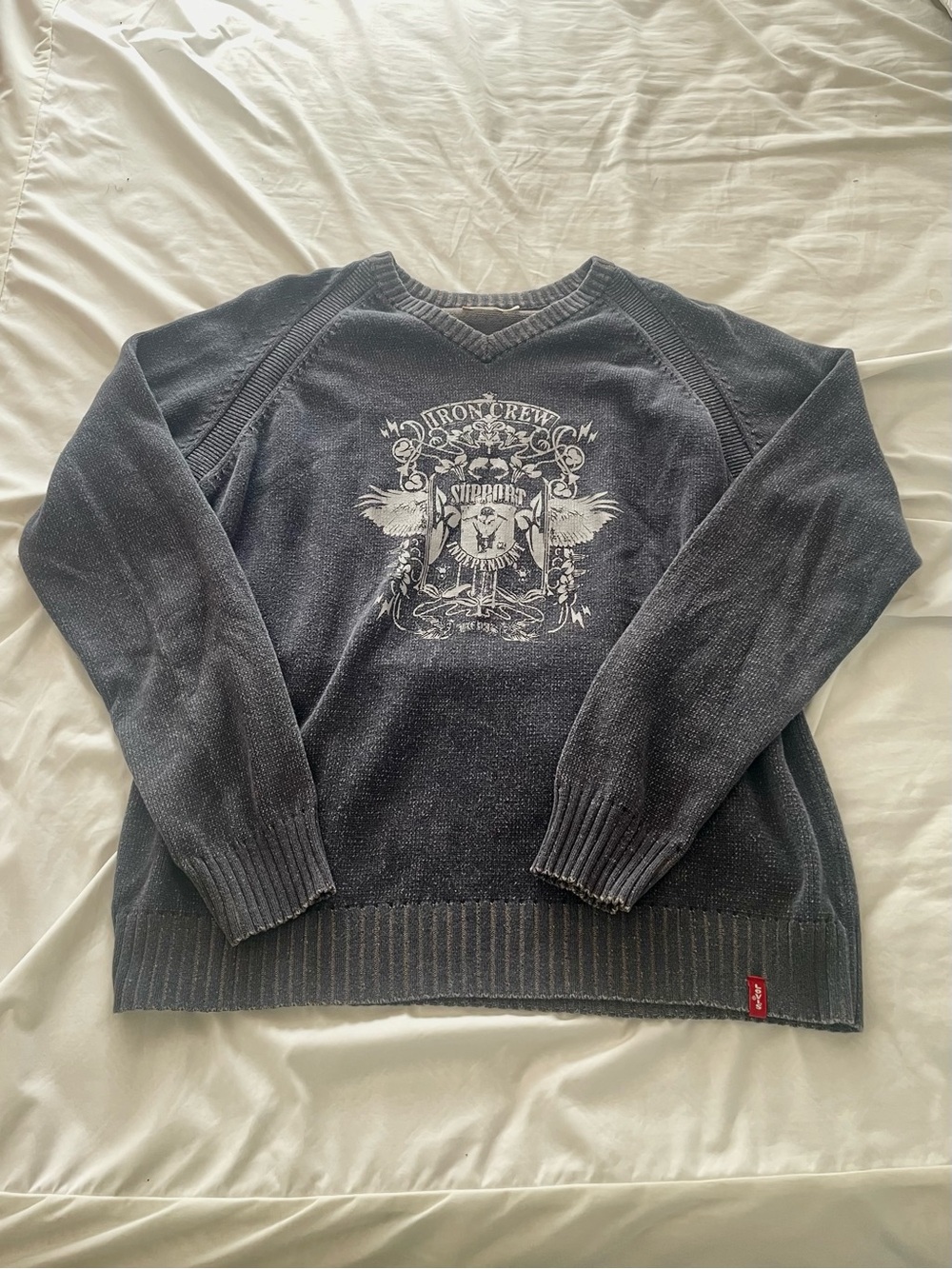 Levi's Navy Blue Graphic Sweater